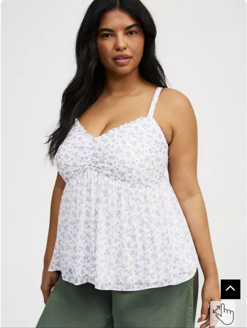 torrid Lavender Floral Babydoll Tank